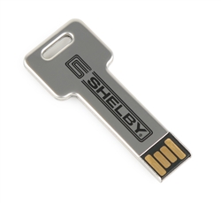 Silver Key Shaped 8GB Flash Drive