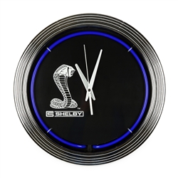CS Shelby Neon Blue Clock