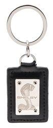 Super Snake Leather Plaque Keychain