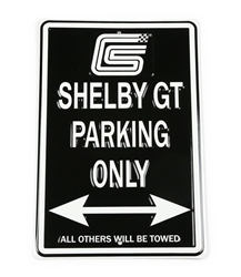 Black Metal Shelby GT Parking Only Sign