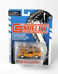 1:64 2007 Shelby GT500 Orange w/ Silver Stripes