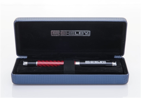 Red Carbon Fiber Designed Pen with Box
