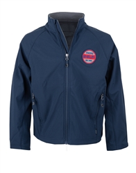 Youth Shelby Racing Soft Shell Navy Jacket
