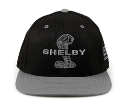 Shelby FlexFit Black and Grey Flat Bill Hat