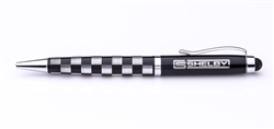 CS Shelby Black and Silver Checkered Stylus Pen