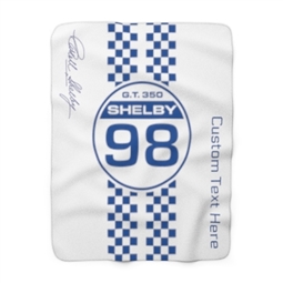 Shelby 98 Checkered Lightweight Personalized Blanket
