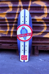 Blue Cobra Aluminum Skateboard with White Stripes