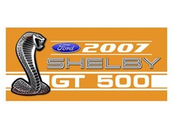 Banner: 2007 Shelby GT500 White/Orange