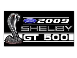 Banner: 2009 Shelby GT500 - Black with White
