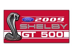 Banner: 2009 Shelby GT500 - Red with White