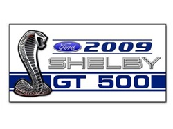 Banner: 2009 Shelby GT500 - White with Blue