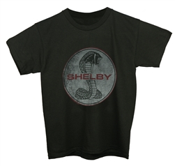 Faded Shelby Snake Youth Black Tee