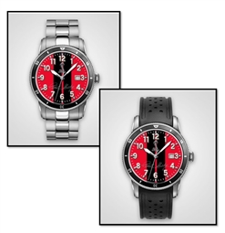Personalized Shelby "Colors" Watch- Red w/ Black Stripes