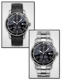 Personalized Shelby Watch- Black w/ Black Stripes