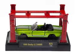 1:64 1968 Satin Green Shelby GT500KR Model Kit with Auto Lift
