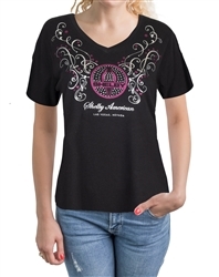 Women's Las Vegas Black V-Neck T-Shirt