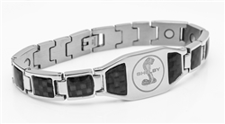 Silver Carbon Fiber Bracelet