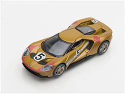 1:64 2017 Gold Ford GT 1966 #5 Ford GT40 Mk II Tribute Diecast