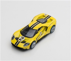 1:64 2017 Yellow Ford GT 1966 #2 Ford GT40 Mk II Tribute Diecast
