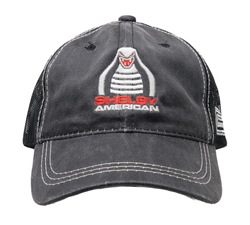Shelby American Cobra Black Washed Denim Hat
