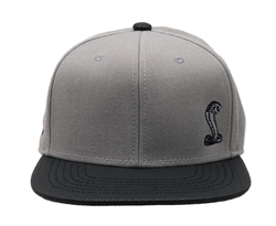 Snake Grey Flat Bill Hat