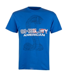 Shelby American Flag Royal Blue Tee