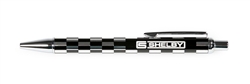 Shelby Checkered Pen - Black/Silver