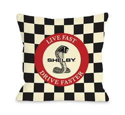 Live Fast, Drive Faster Throw Pillow