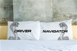 Driver and Navigator Pillowcases