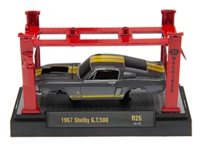 1:64 1967 Grey Metallic Shelby GT500 Model Kit with Auto Lift