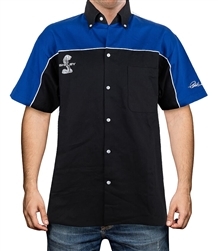 Royal Blue and Black Track Shirt
