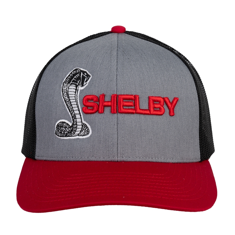 Shelby Tri-Color 3D Mesh Hat - Heather Grey/Red/Black