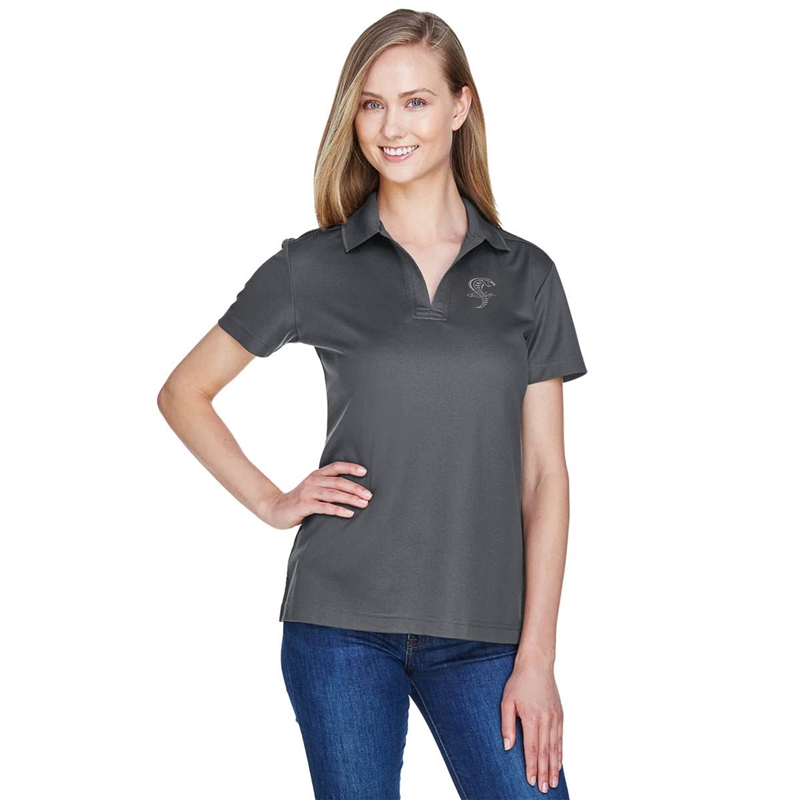 Shelby Ladies Performance Plaited Grey Polo