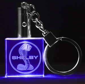 Shelby Snake Crystal Blue Light-up Keychain