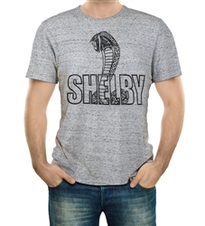 Shelby Outline Heathered White Tee