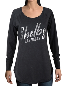 Ladies Shelby Las Vegas Charcoal Long Sleeve Tee