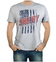 Men's Shelby American Flag Sport Grey T-Shirt