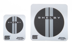 Shelby Double Stripes Black Removable Sticker