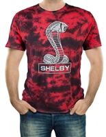 Shelby Snake Red Tie-Dye Men's T-Shirt