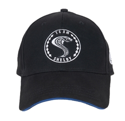 Team Shelby Black Hat with Blue Accent