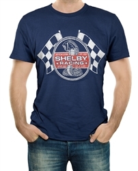 Shelby Racing Flags Navy T-Shirt