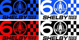 Shelby 60 Years Checkered Metal Sign