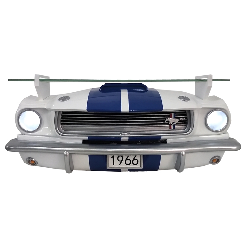 1966 Shelby GT350 Mustang 3D Wall Shelf- Wht/Blue