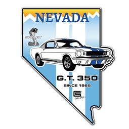 GT350 Nevada State Metal Sign-19"x22"