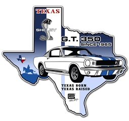 GT350 Texas State Metal Sign-22"x26"
