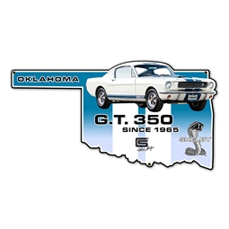 GT350 Oklahoma State Metal Sign - 22" x 12"