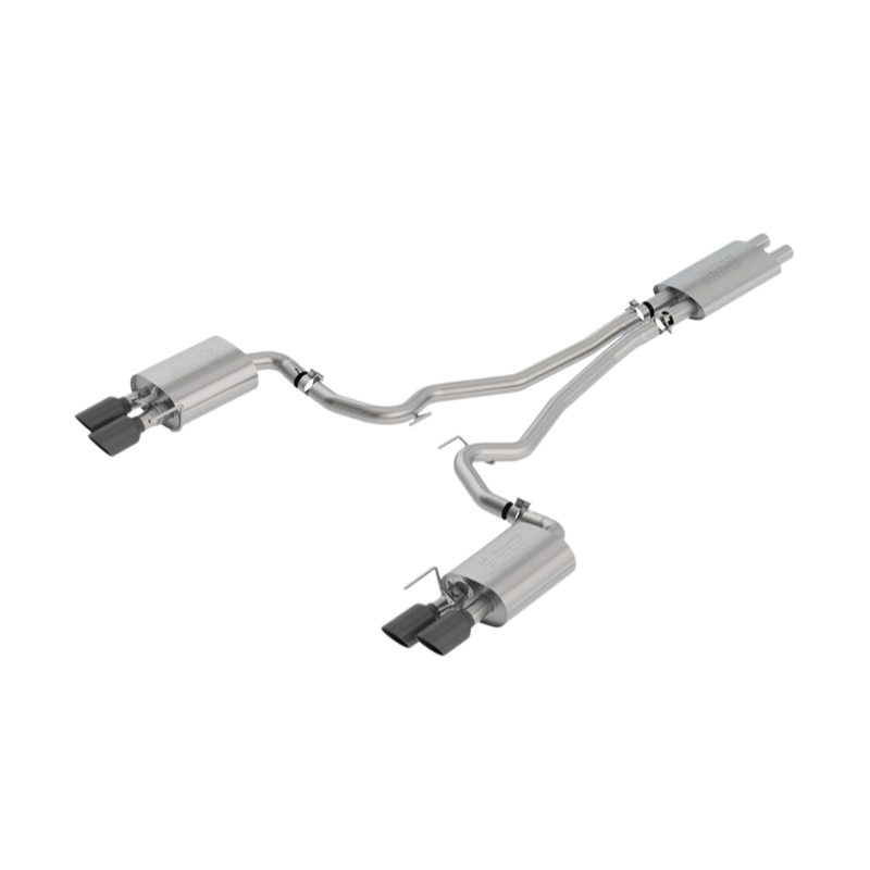 2024-2026 Ford Mustang GT Shelby by Borla GT350 Cat-Back Exhaust w/Active Valve - Black Chrome Tips