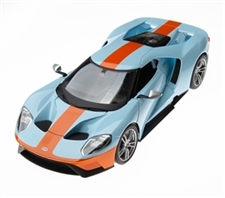 1:18 2019 Ford GT Light Blue with Orange Diecast