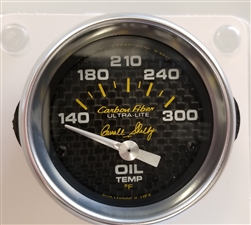 Shelby Carbon Fiber Oil Temperature Gauge 2-1/16" electrical