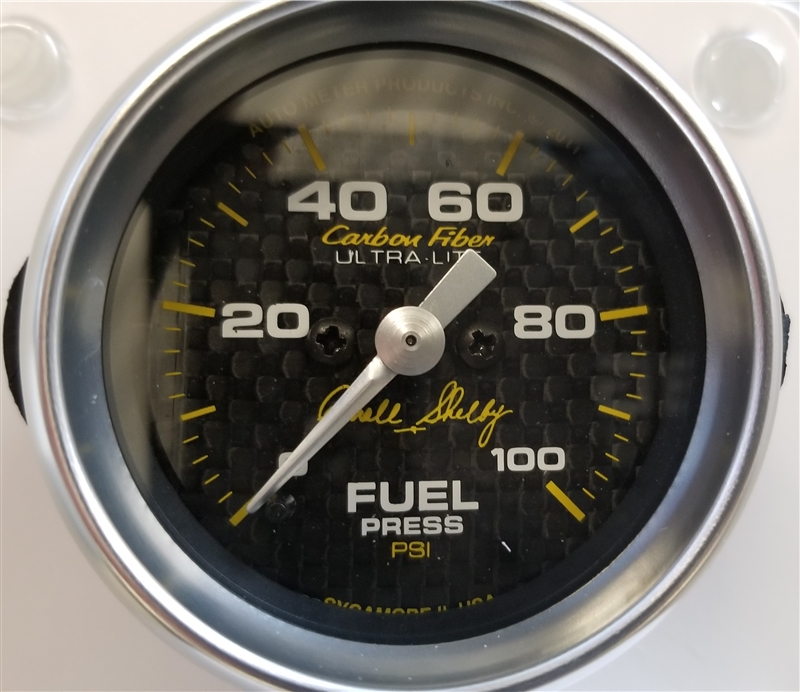 Shelby Carbon Fiber Fuel Pressure Gauge 2-1/16 electrical